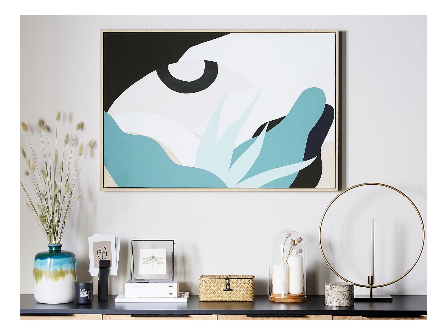 Canvas FORNEA Abstract motief 63 x 99 cm Multicolor