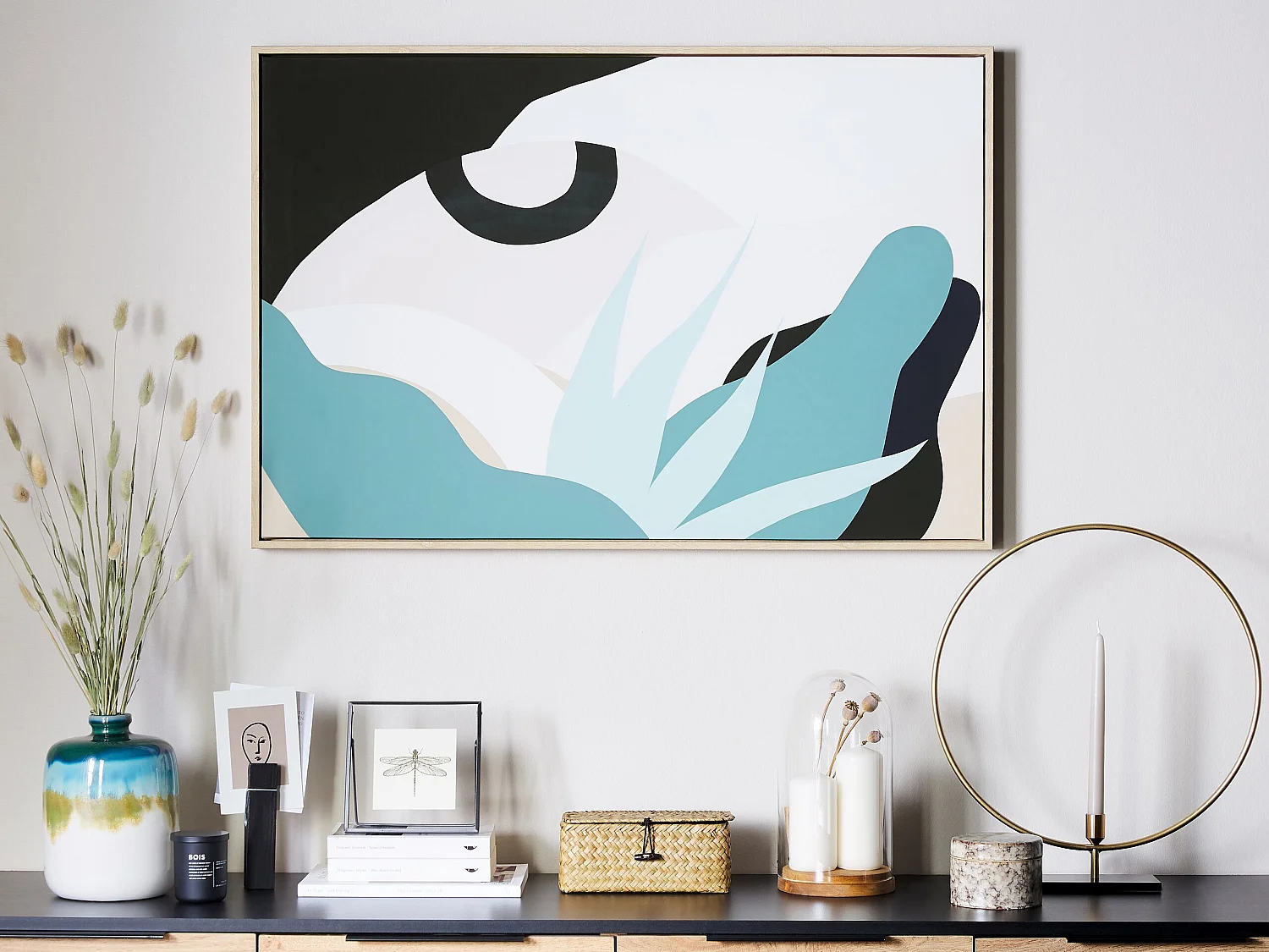 Imprimé sur toile FORNEA Motif abstrait 63 x 99 cm Multicolore