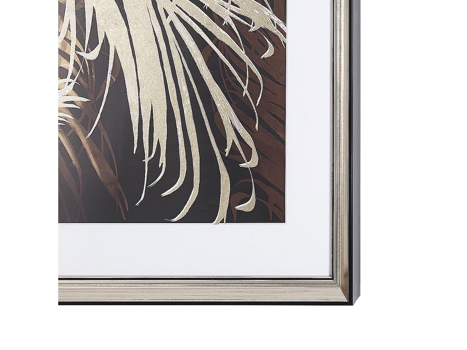 Imprimé mural encadré TOGBO Motif floral 60 x 60 cm Marron foncé