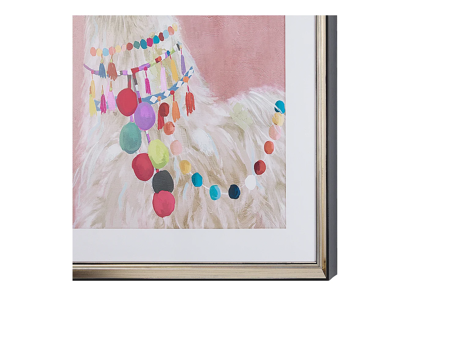 Ingelijste muurafdruk BALALA Dieren motief 60 x 80 cm Roze