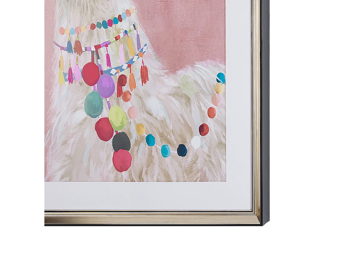 Ingelijste muurafdruk BALALA Dieren motief 60 x 80 cm Roze