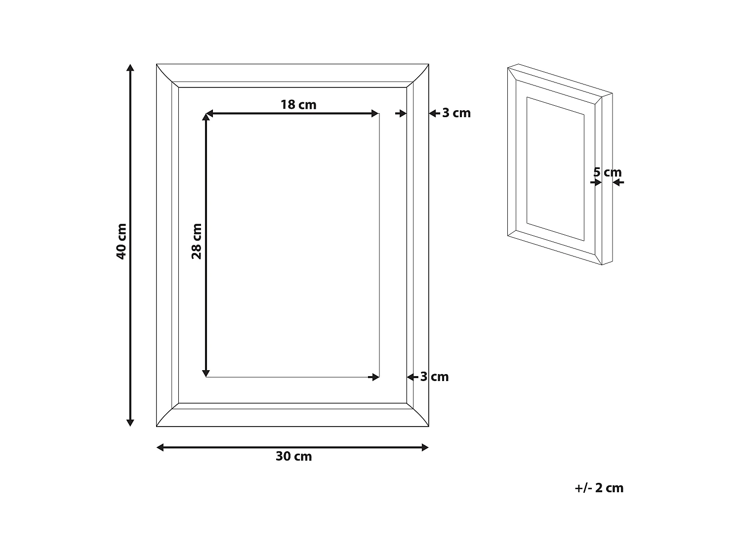 Wandbild mit Rahmen TOUBA Abstraktes Muster 30 x 40 cm Blau