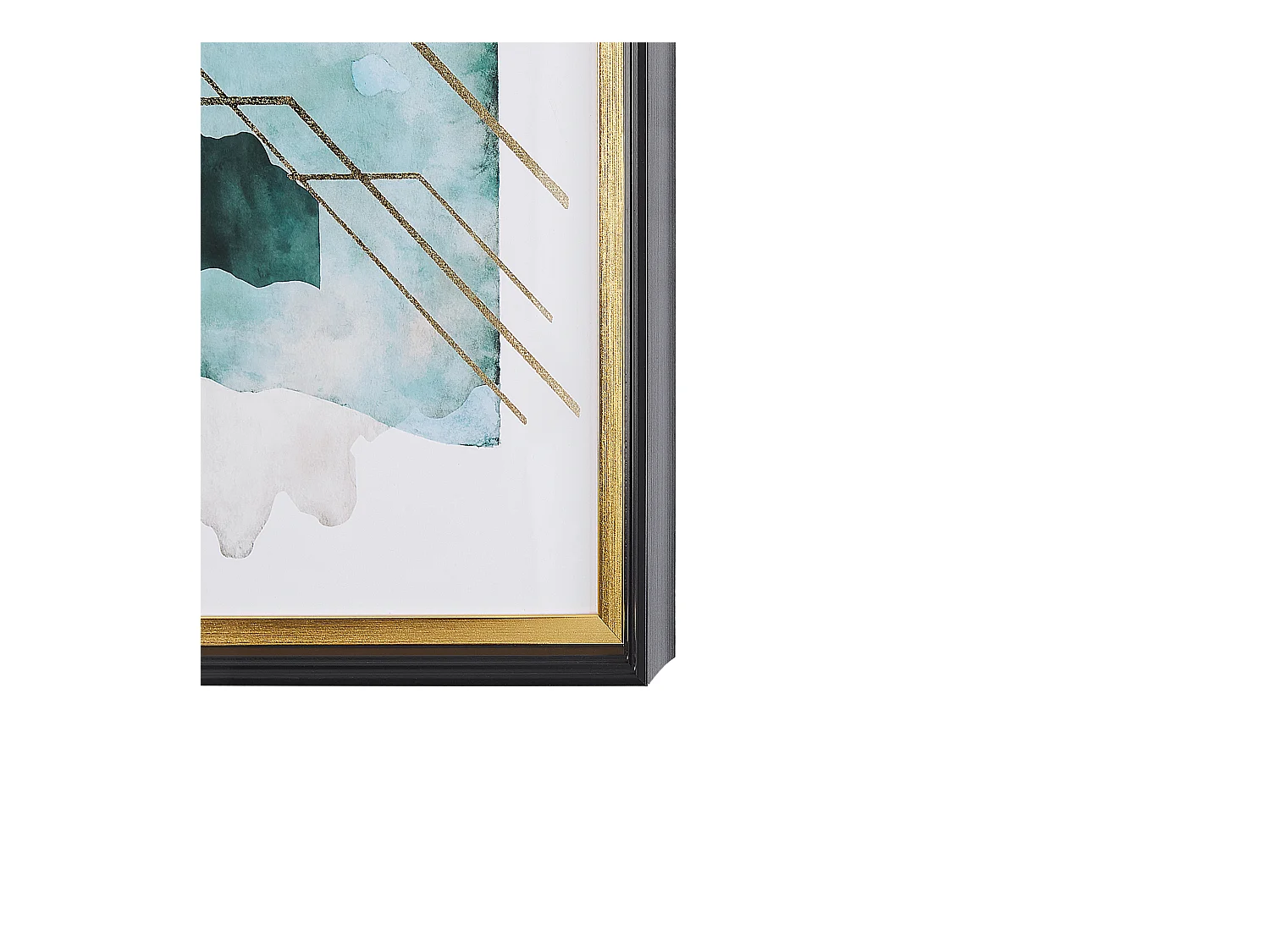 Wandbild mit Rahmen TOUBA Abstraktes Muster 30 x 40 cm Blau