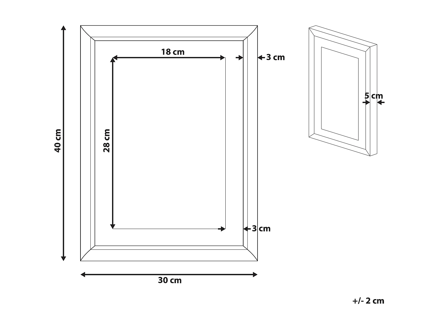 Stampa da parete Incorniciata TOUBA Motivo astratto 30 x 40 cm Blu