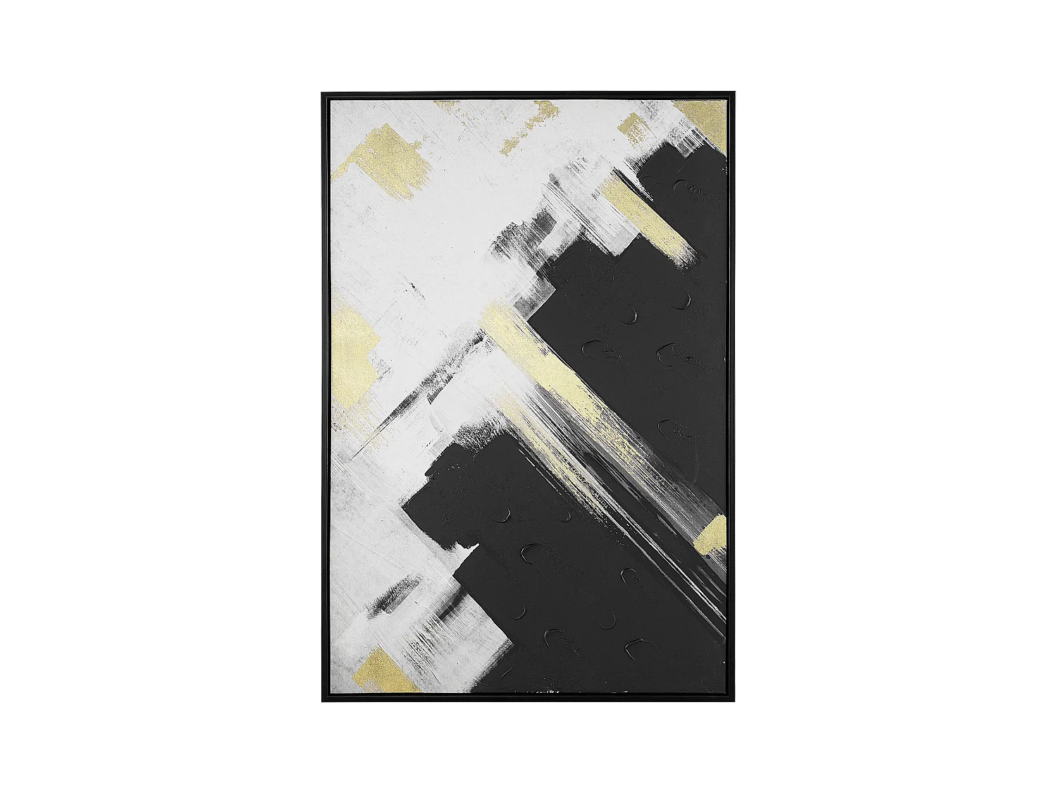 Imprimé sur toile SORA Rectangulaire 63 x 99 cm Abstrait Noir