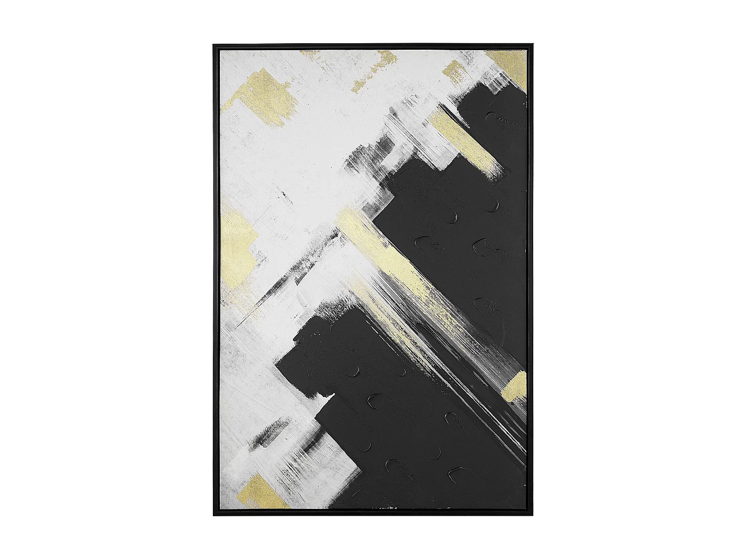 Imprimé sur toile SORA Rectangulaire 63 x 99 cm Abstrait Noir