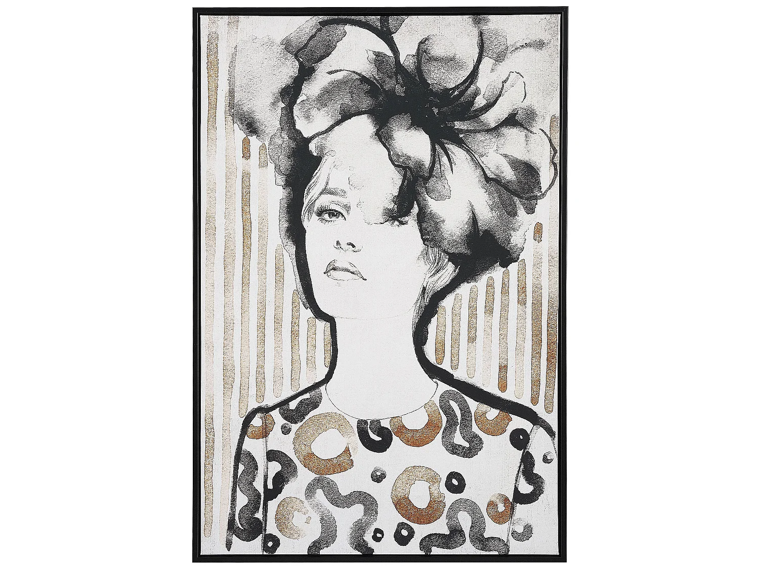 Quadro decorativo cornice nero e marrone 63 x 93 cm NICOSIA