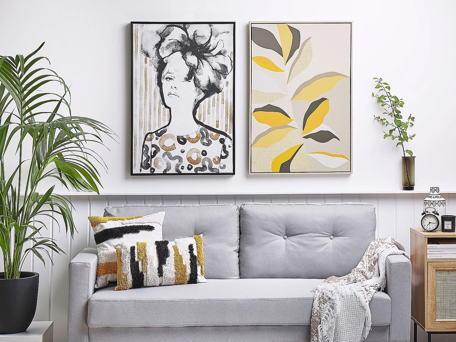 Quadro decorativo cornice nero e marrone 63 x 93 cm NICOSIA