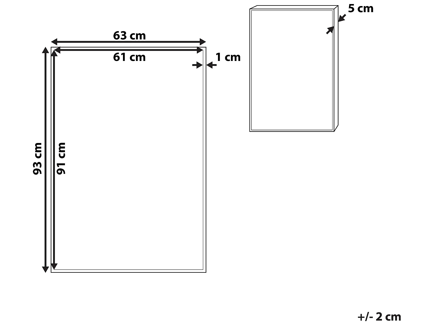 Quadro decorativo cornice nero e marrone 63 x 93 cm NICOSIA