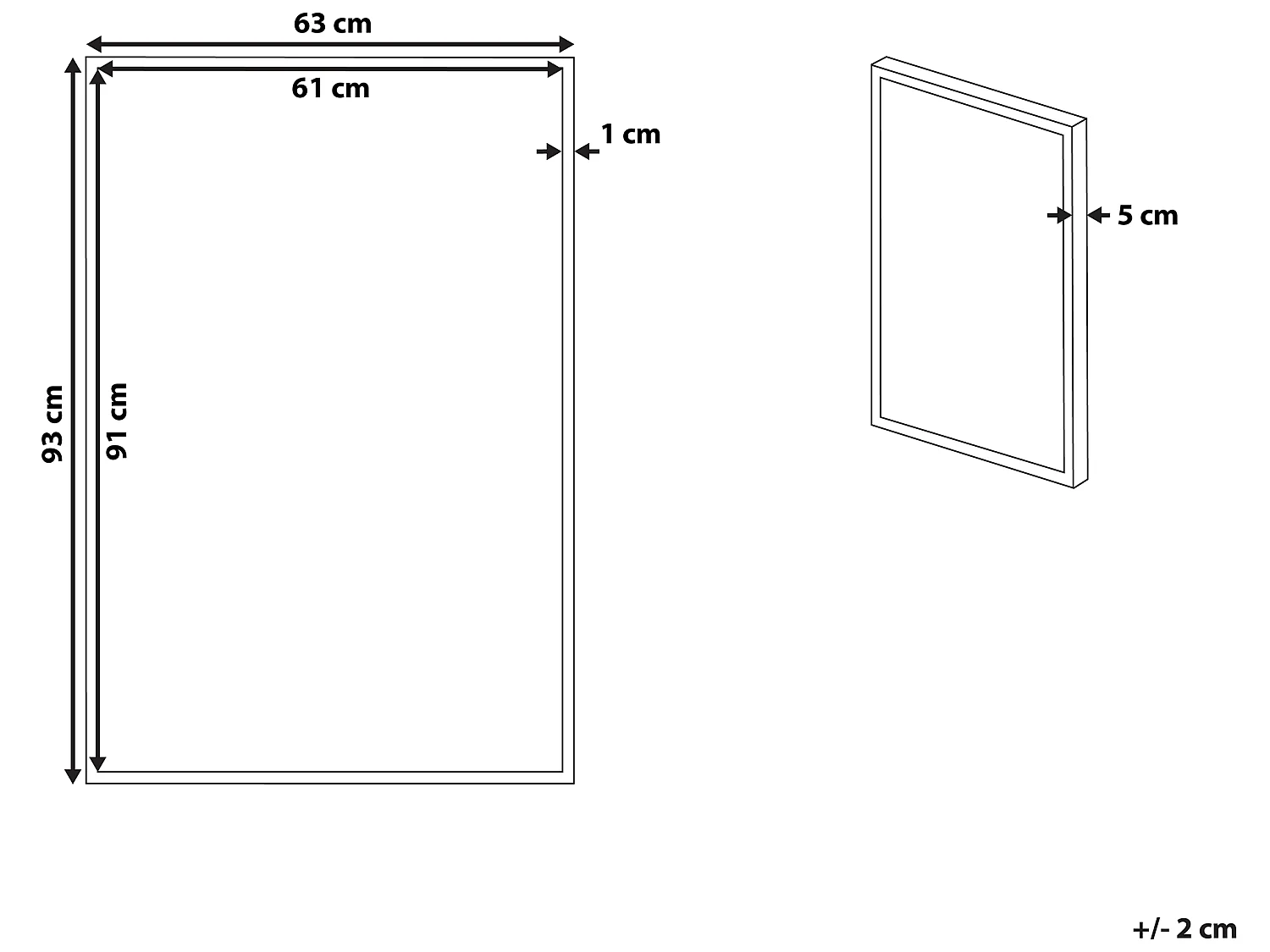 Decorazione da parete 63 cm 93 cm Grigio GRAVONI