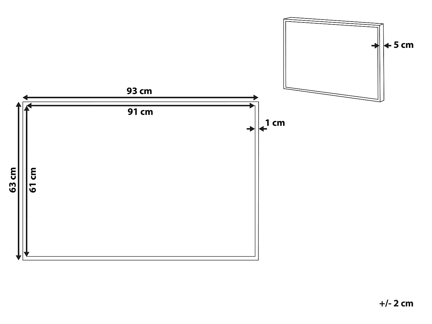 Imprimé sur toile AZEGLIO Paysage 63 x 99 cm Multicolore