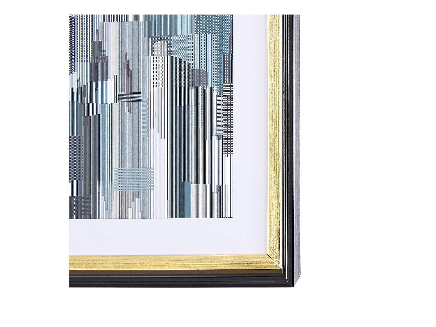 Imprimé mural encadré BAMAKO Motif urbain 30 x 40 cm Gris