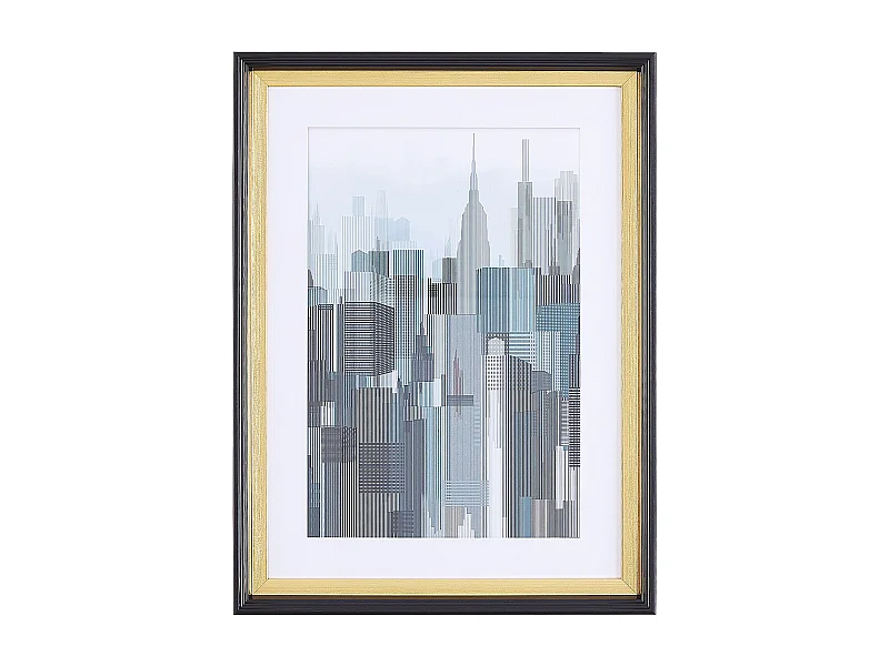 Ingelijste muurafdruk BAMAKO Stedelijk motief 30 x 40 cm Grijs