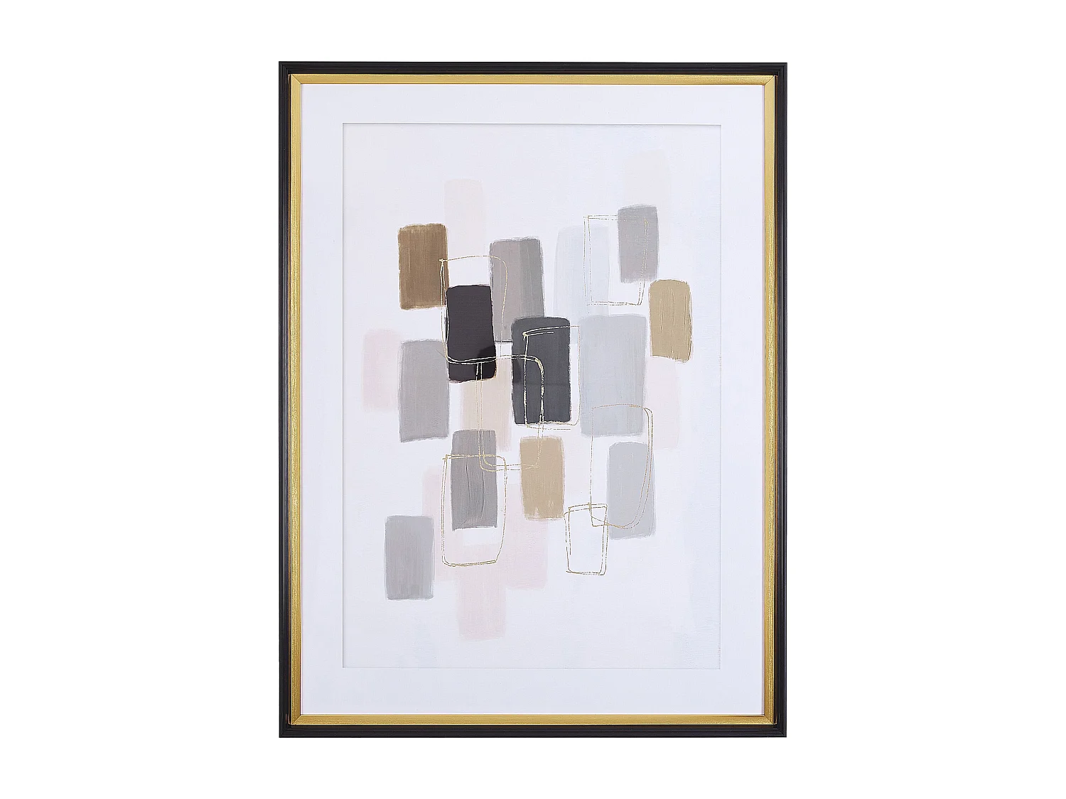 Imprimé mural encadré AREZA Motif abstrait 60 x 80 cm Multicolore