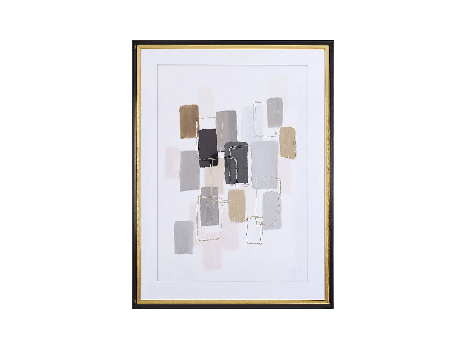 Ingelijste muurafdruk AREZA Abstract motief 60 x 80 cm Multicolor