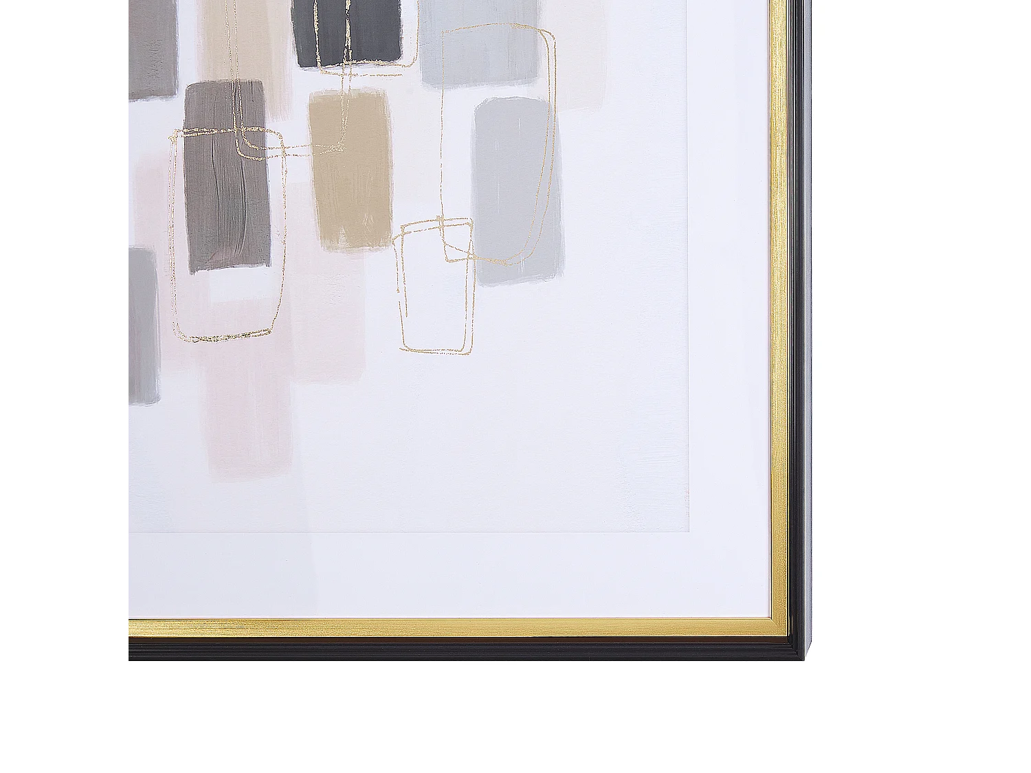 Impresión de pared enmarcada AREZA Motivo abstracto 60 x 80 cm Multicolor