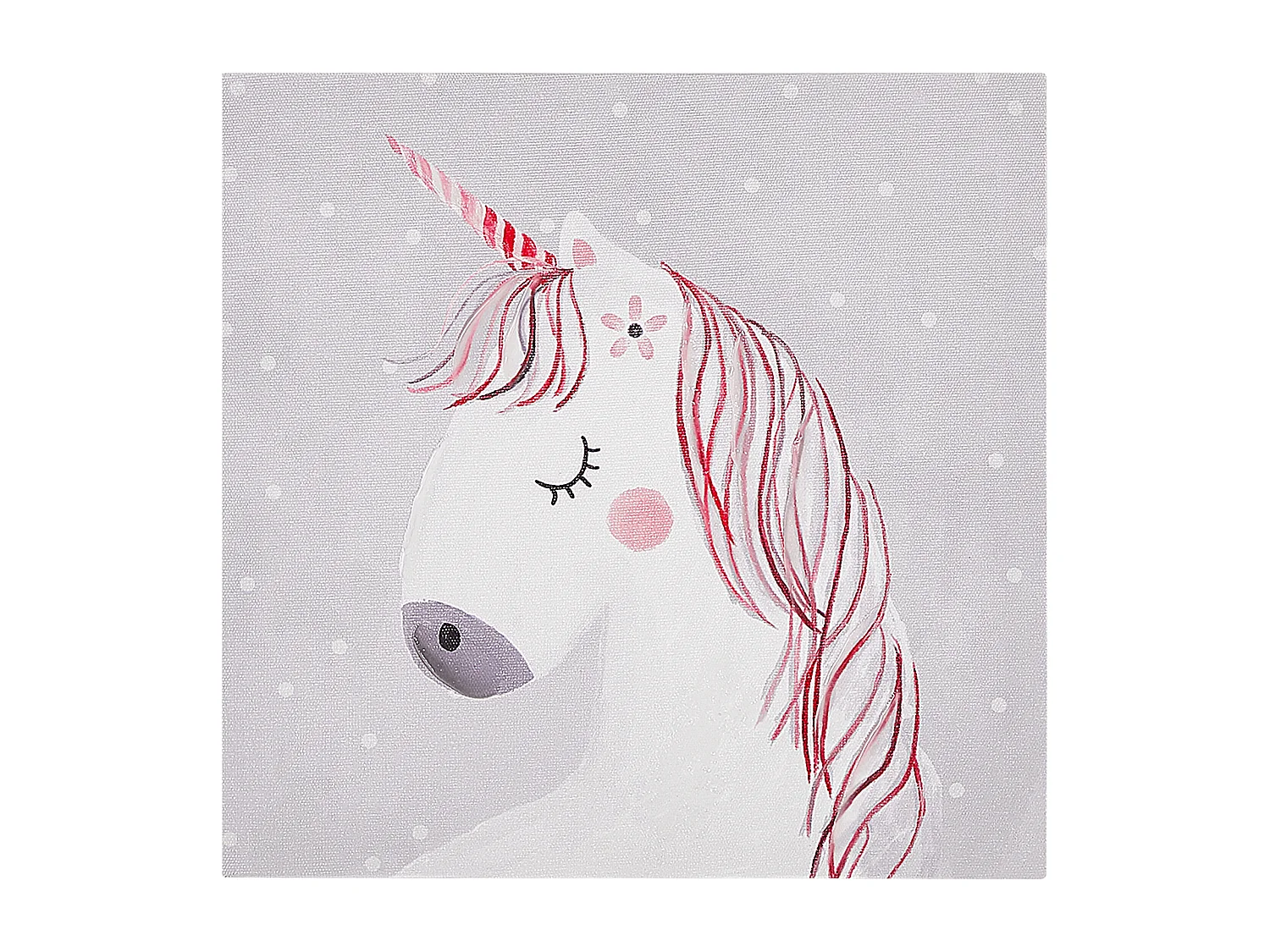 Leinwandbild grau / rosa Flamingo- und Einhornmotiv 3er Set Cartoon 30x30 Timia