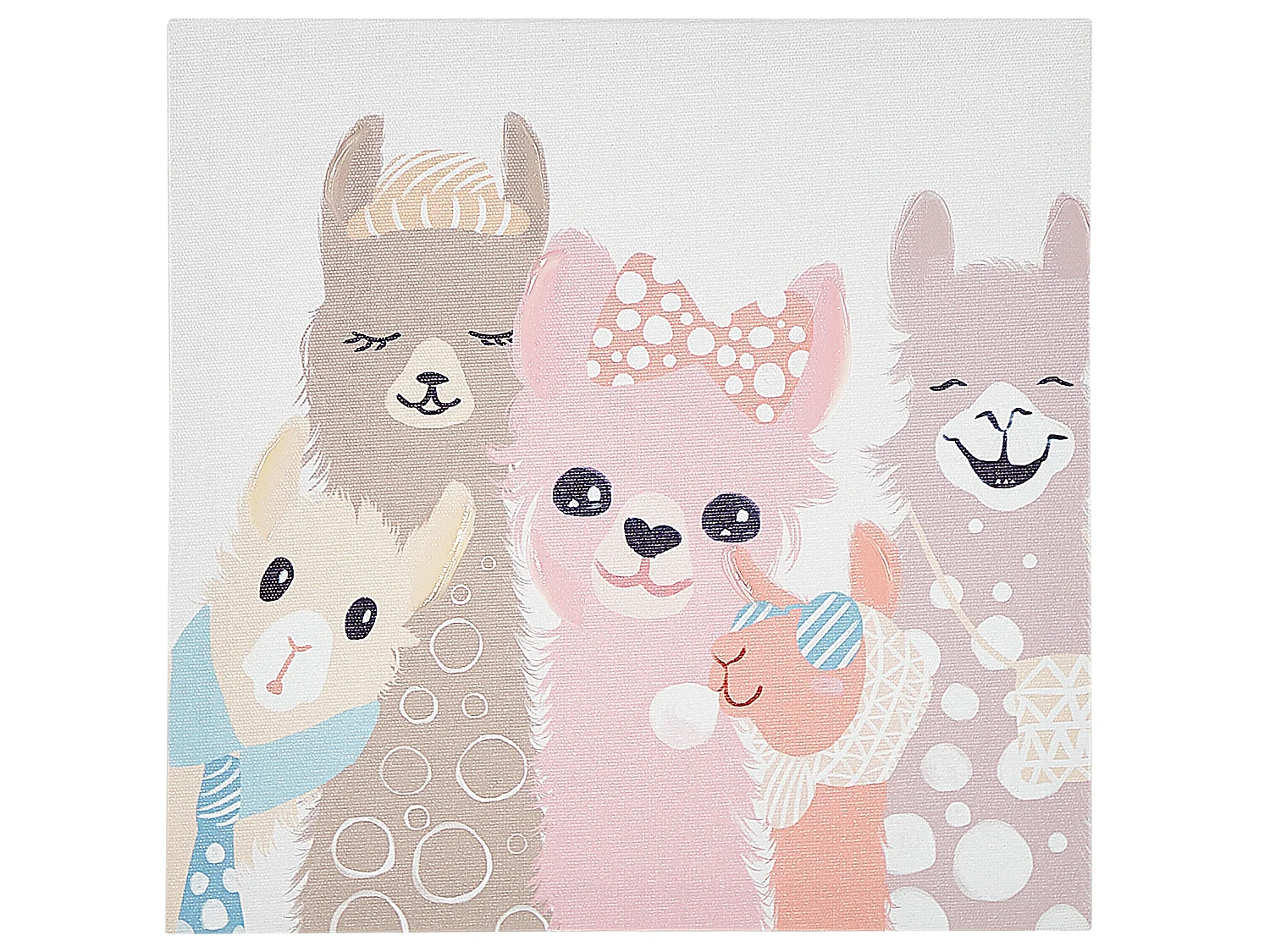 Conjunto de 3 lienzos TILLIA Motivo animal 30 x 30 cm Multicolor
