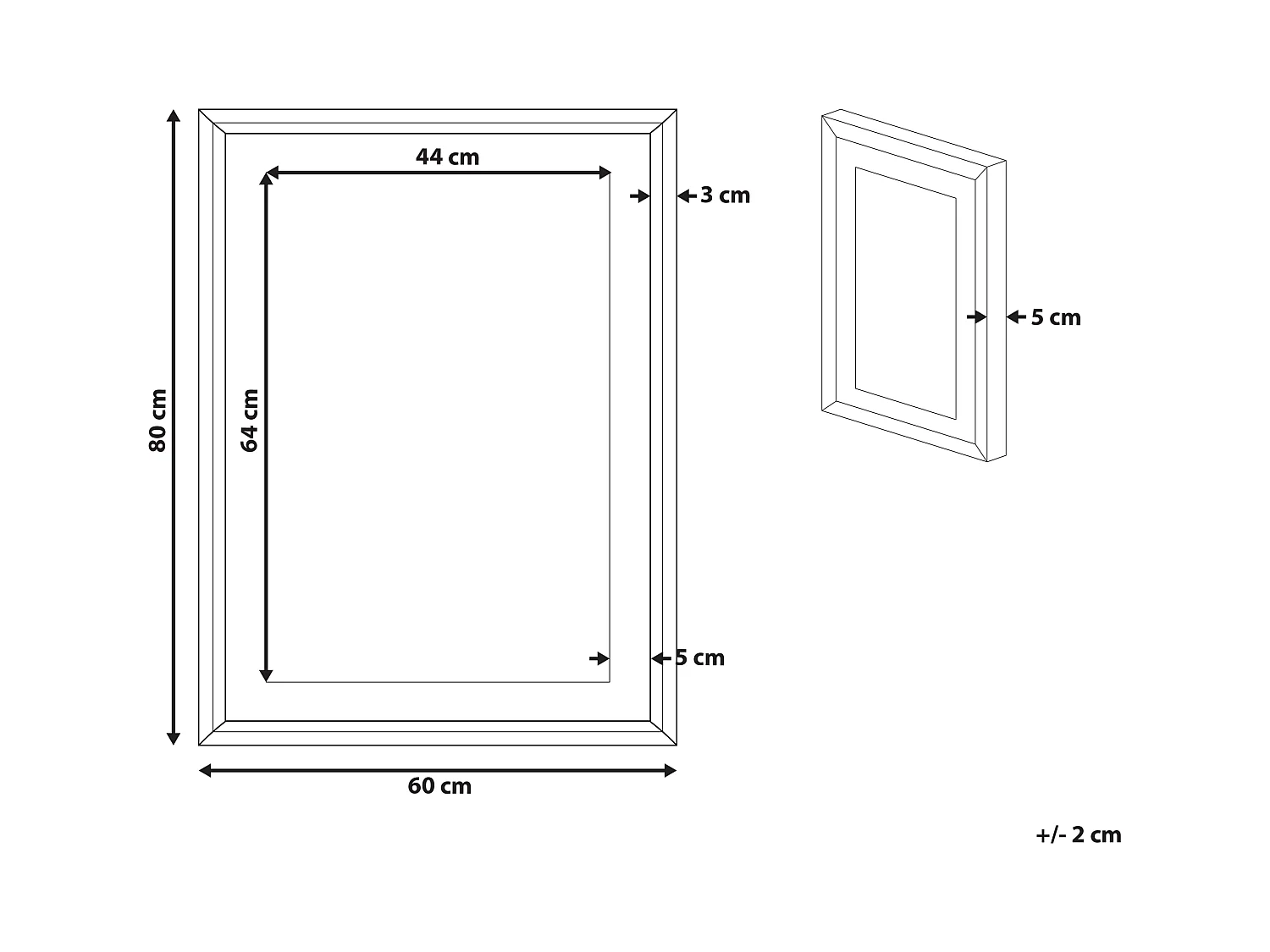 Impresión de pared enmarcada HIDMO Motivo abstracto 60 x 80 cm Gris