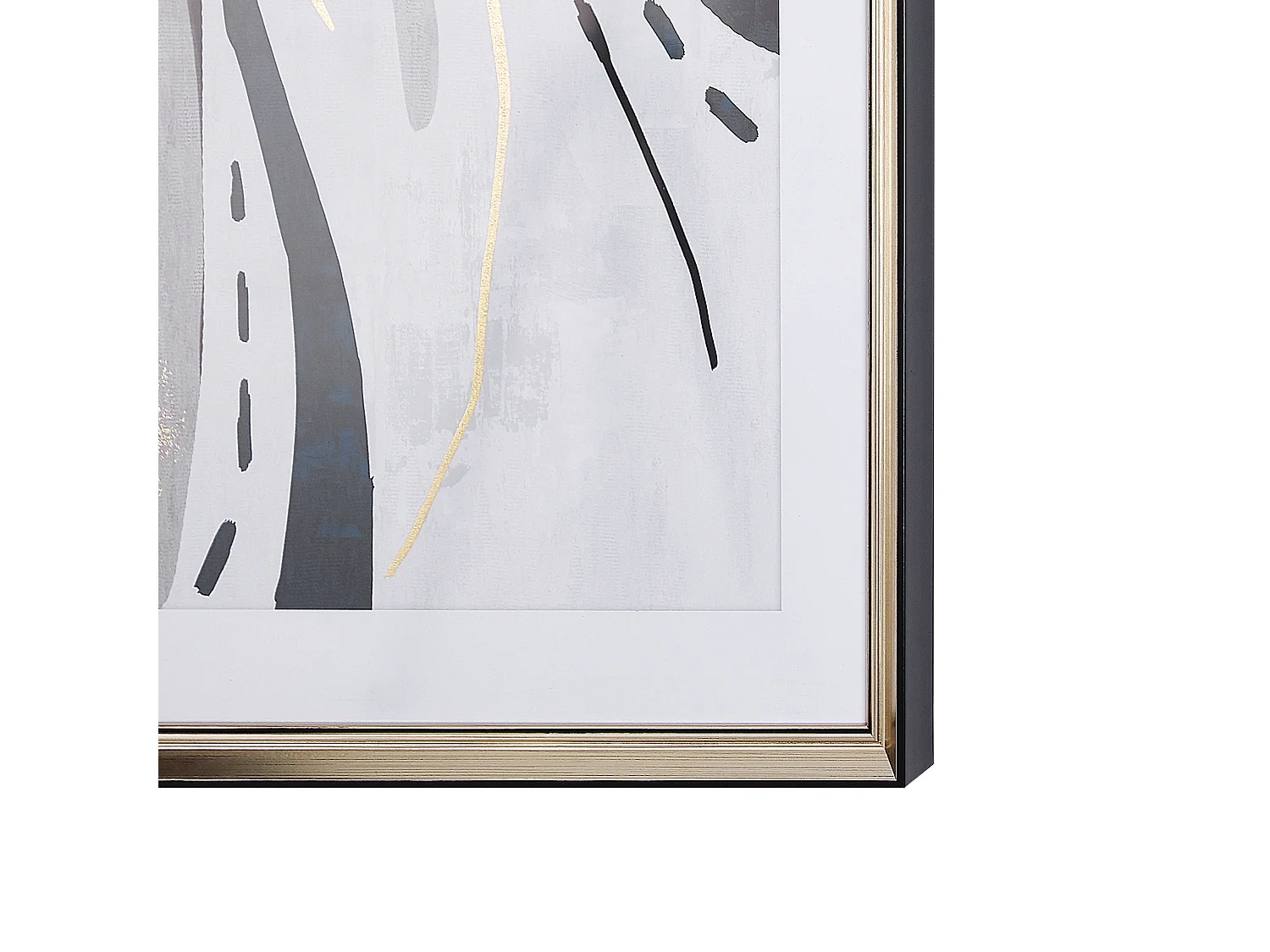 Imprimé mural encadré HIDMO Motif abstrait 60 x 80 cm Gris