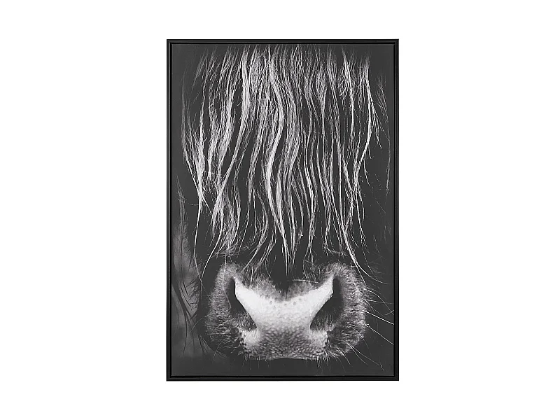 Canvas GALEATA Tiermotiv 63 x 99 cm Schwarz