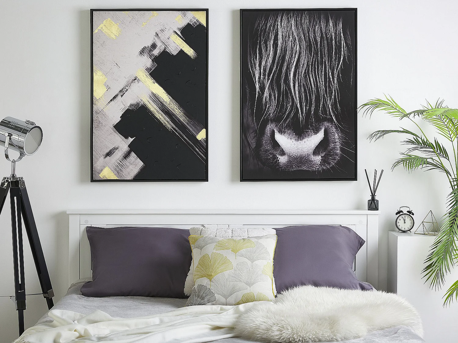 Tela GALEATA Motivo animal 63 x 99 cm Preto