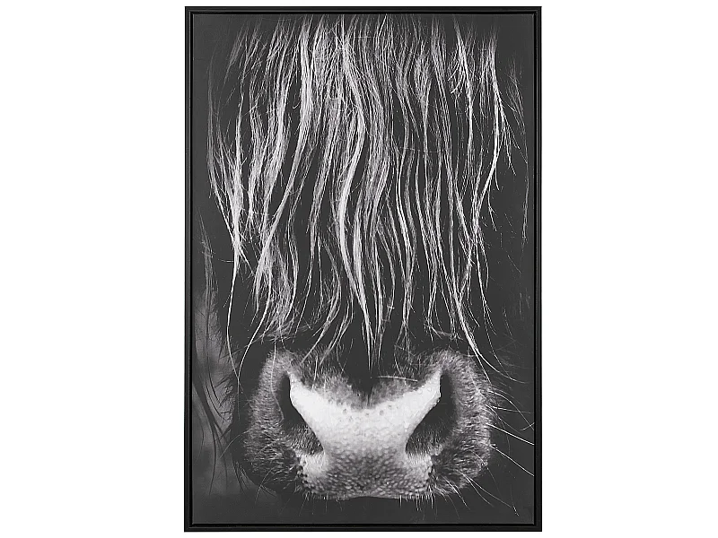 Imprimé sur toile GALEATA Motif animal 63 x 99 cm Noir