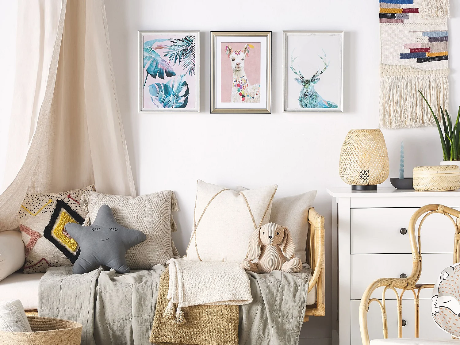 Imprimé mural encadré KAYES Motif animal 30 x 40 cm Bleu