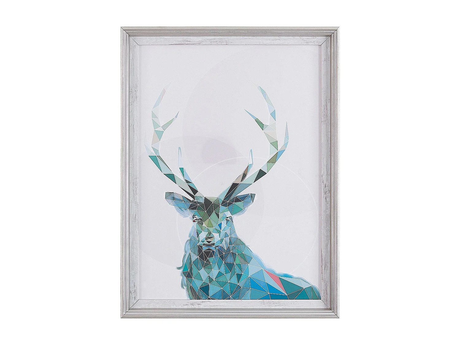 Wandbild mit Rahmen KAYES Tiermotiv 30 x 40 cm Blau