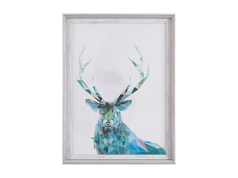 Imprimé mural encadré KAYES Motif animal 30 x 40 cm Bleu