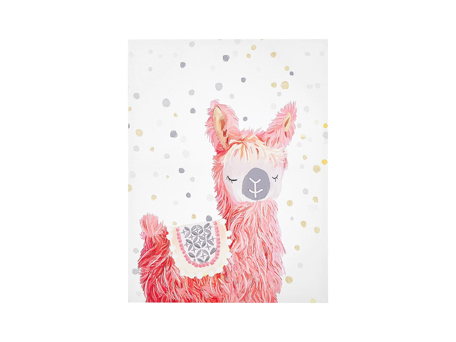 Imprimé sur toile AFASSA Motif animal 60 x 80 cm Rose