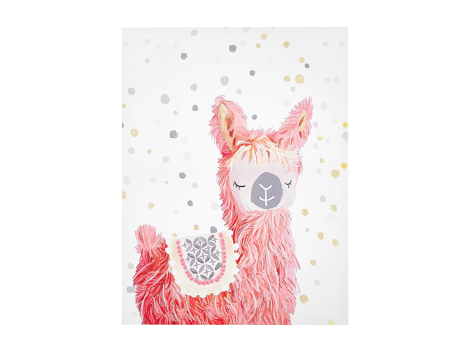 Stampa su tela AFASSA Motivo animale 60 x 80 cm Rosa