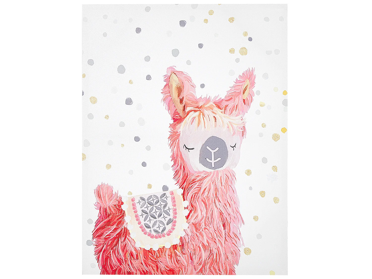 Imprimé sur toile AFASSA Motif animal 60 x 80 cm Rose