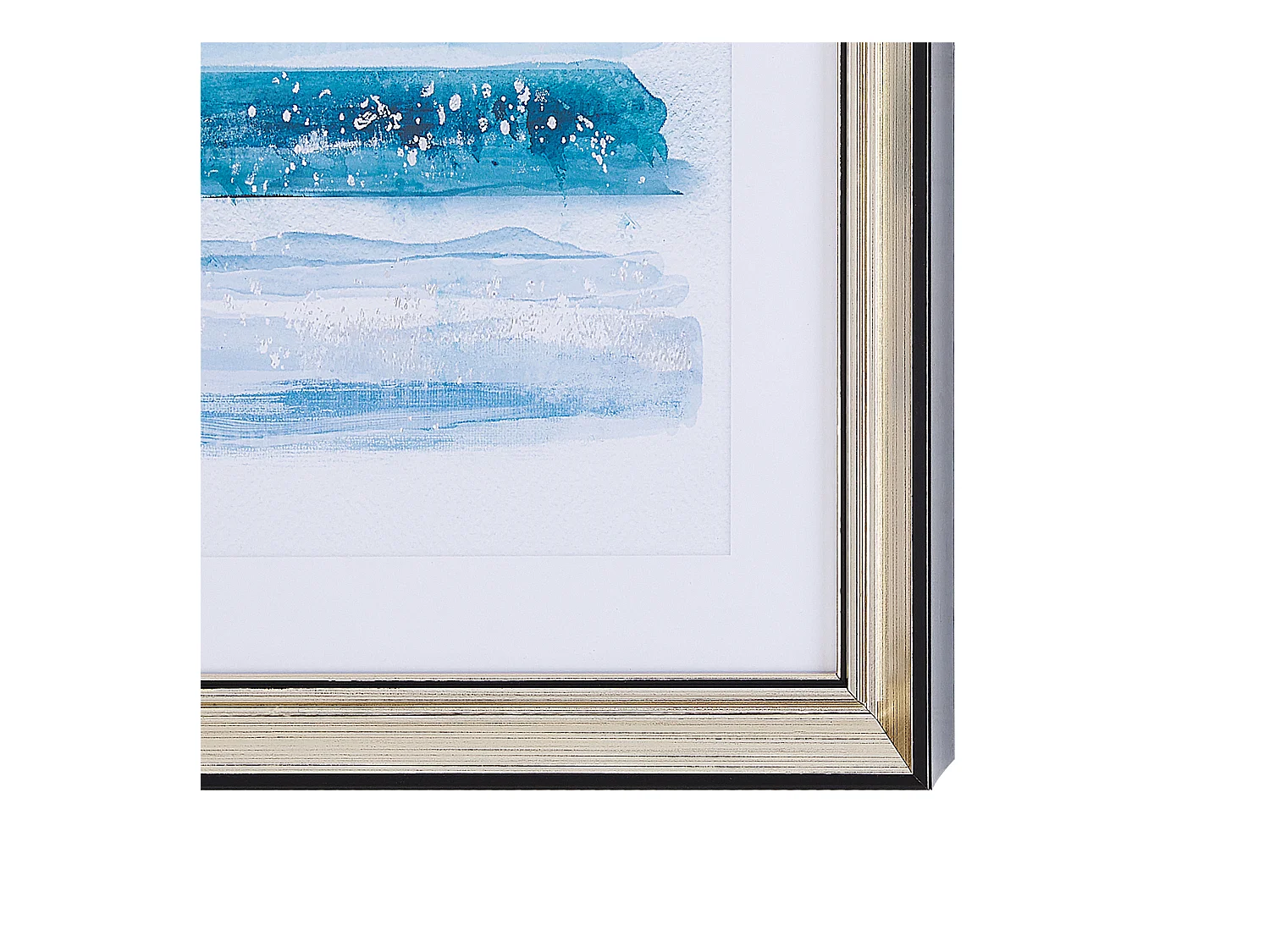 Imprimé mural encadré FERATE Motif marin 30 x 40 cm Bleu