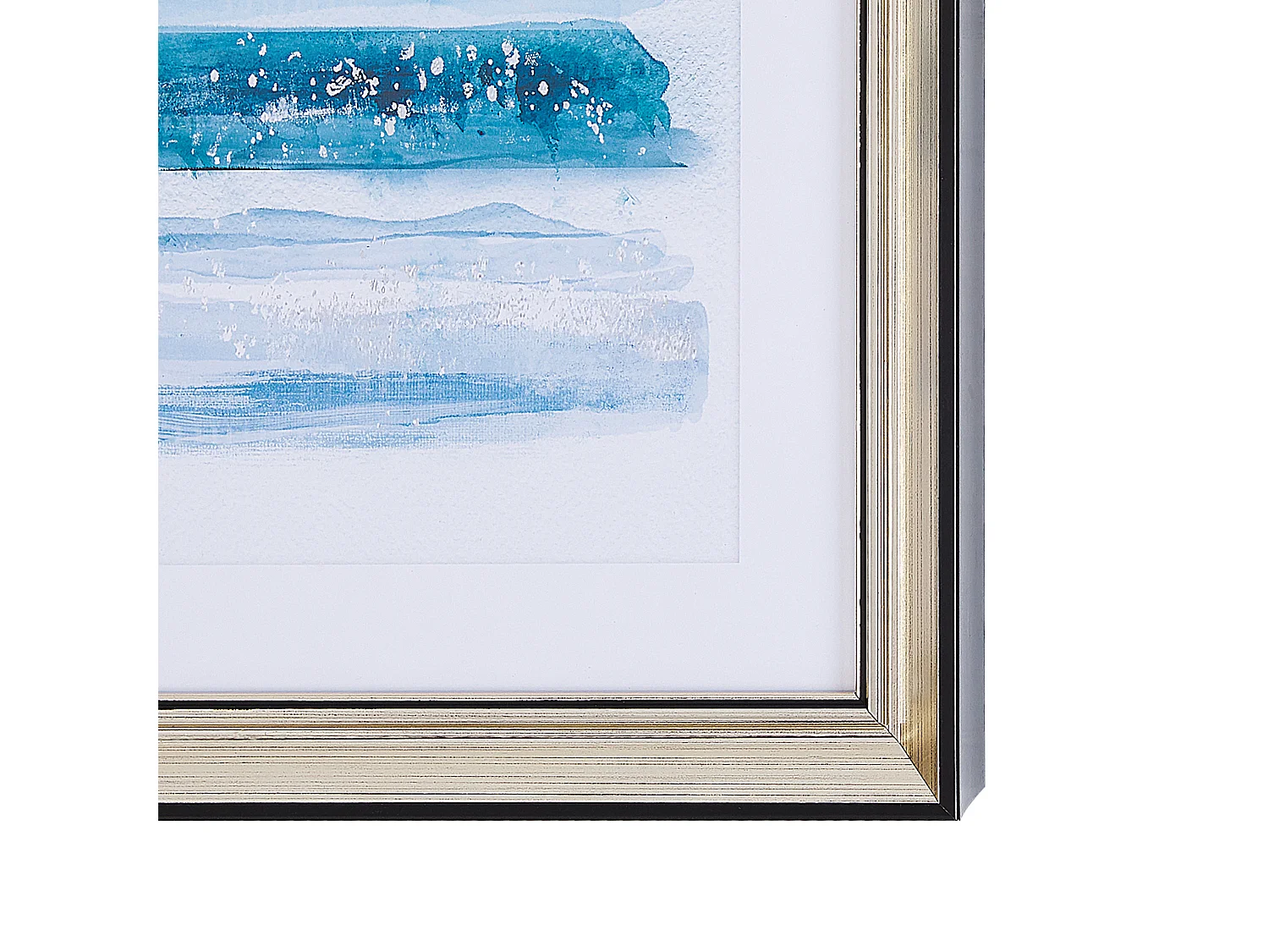 Imprimé mural encadré FERATE Motif marin 30 x 40 cm Bleu