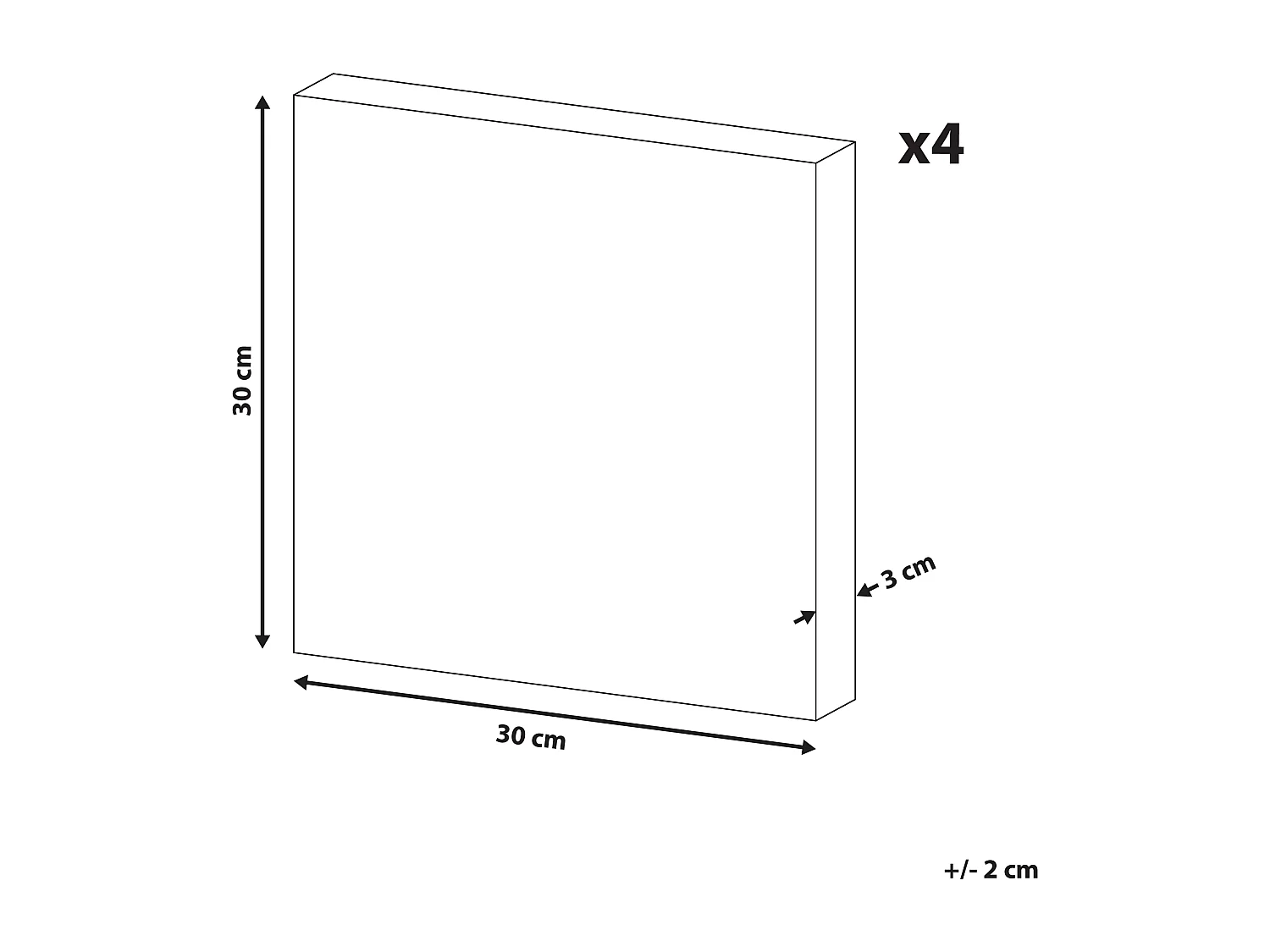 Lot de 4 toiles BOMBI Motif enfant 30 x 30 cm Multicolore