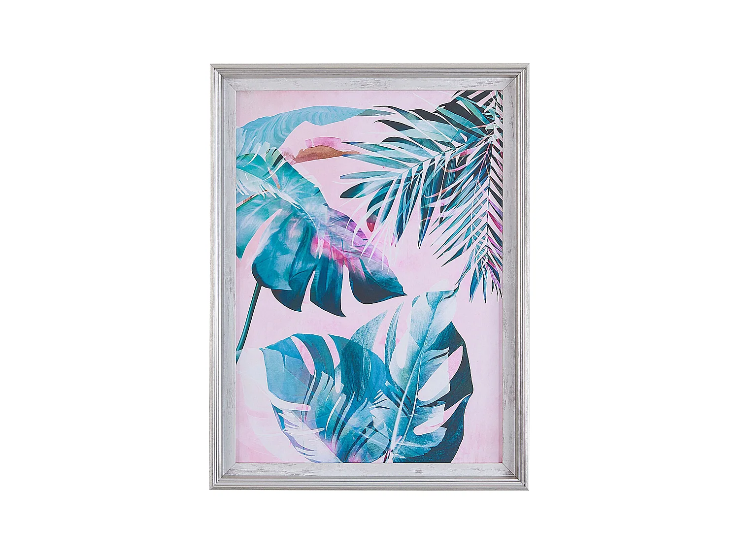 Imprimé mural encadré AGENA Motif floral 30 x 40 cm Bleu