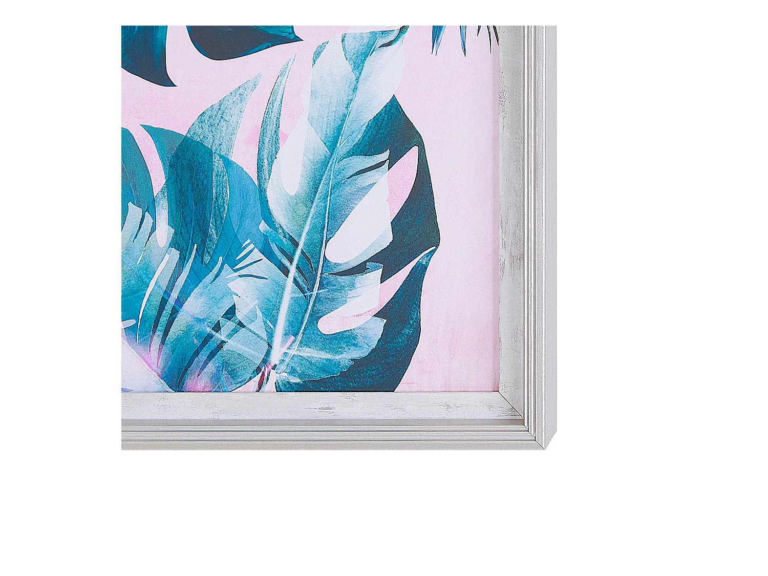 Impresión de pared enmarcada AGENA Motivo floral 30 x 40 cm Azul