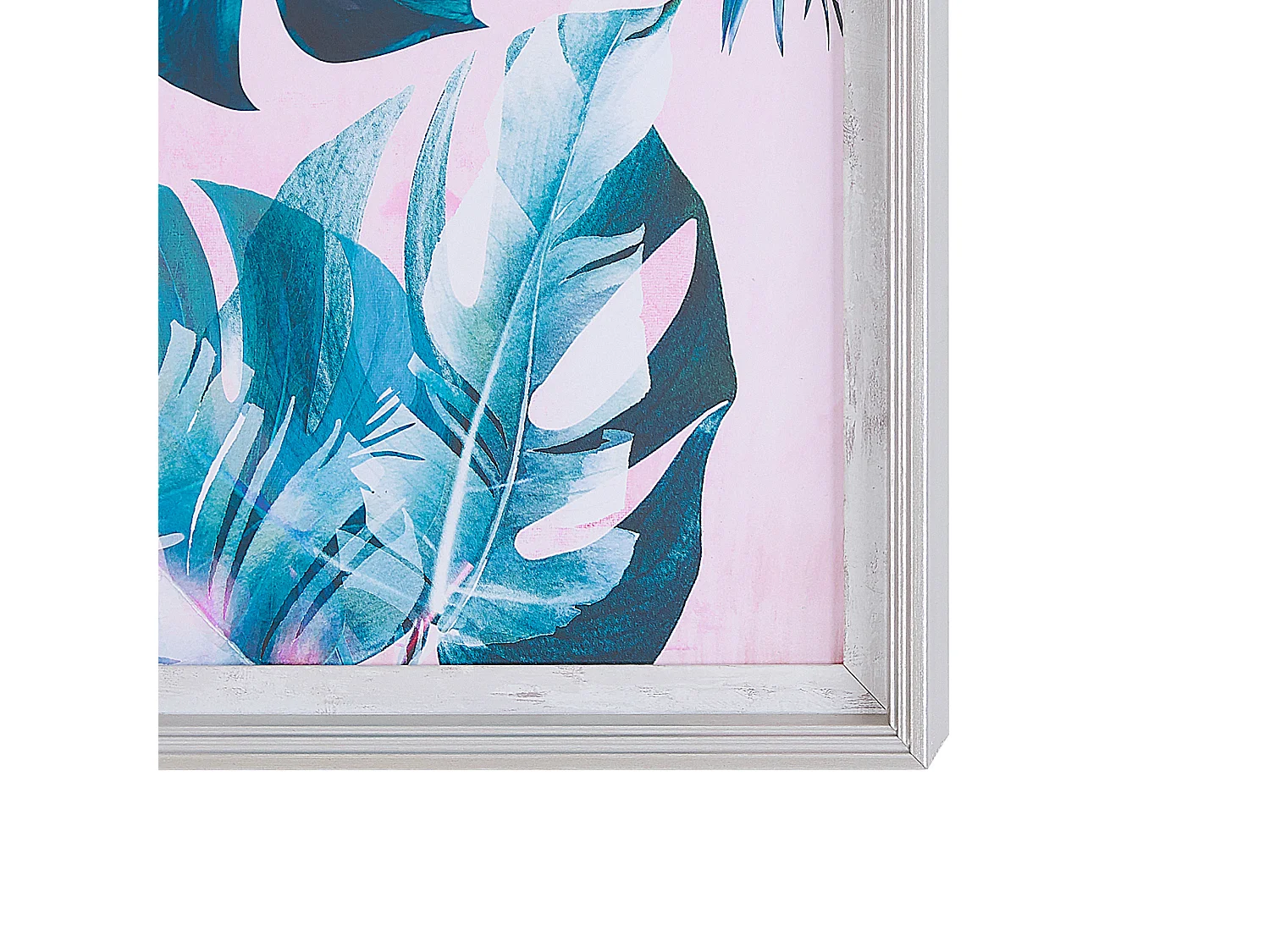 Imprimé mural encadré AGENA Motif floral 30 x 40 cm Bleu