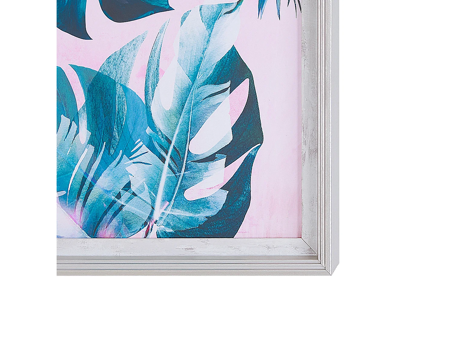 Imprimé mural encadré AGENA Motif floral 30 x 40 cm Bleu