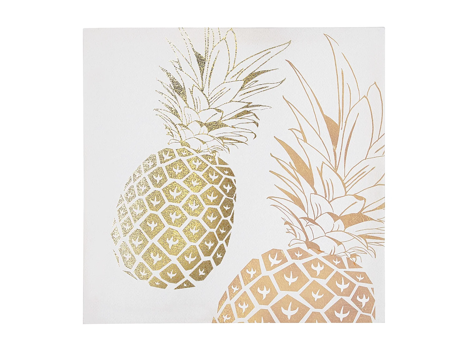 Set van 3 canvassen APESIKA Natuurlijk motief 30 x 30 cm Goud