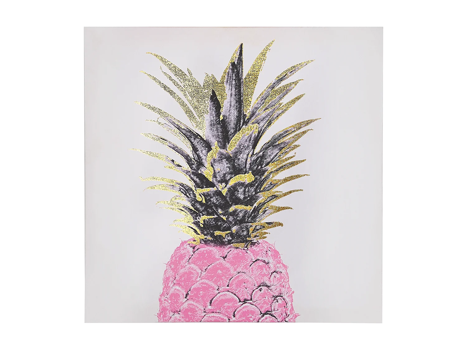 Set van 3 canvassen APESIKA Natuurlijk motief 30 x 30 cm Goud