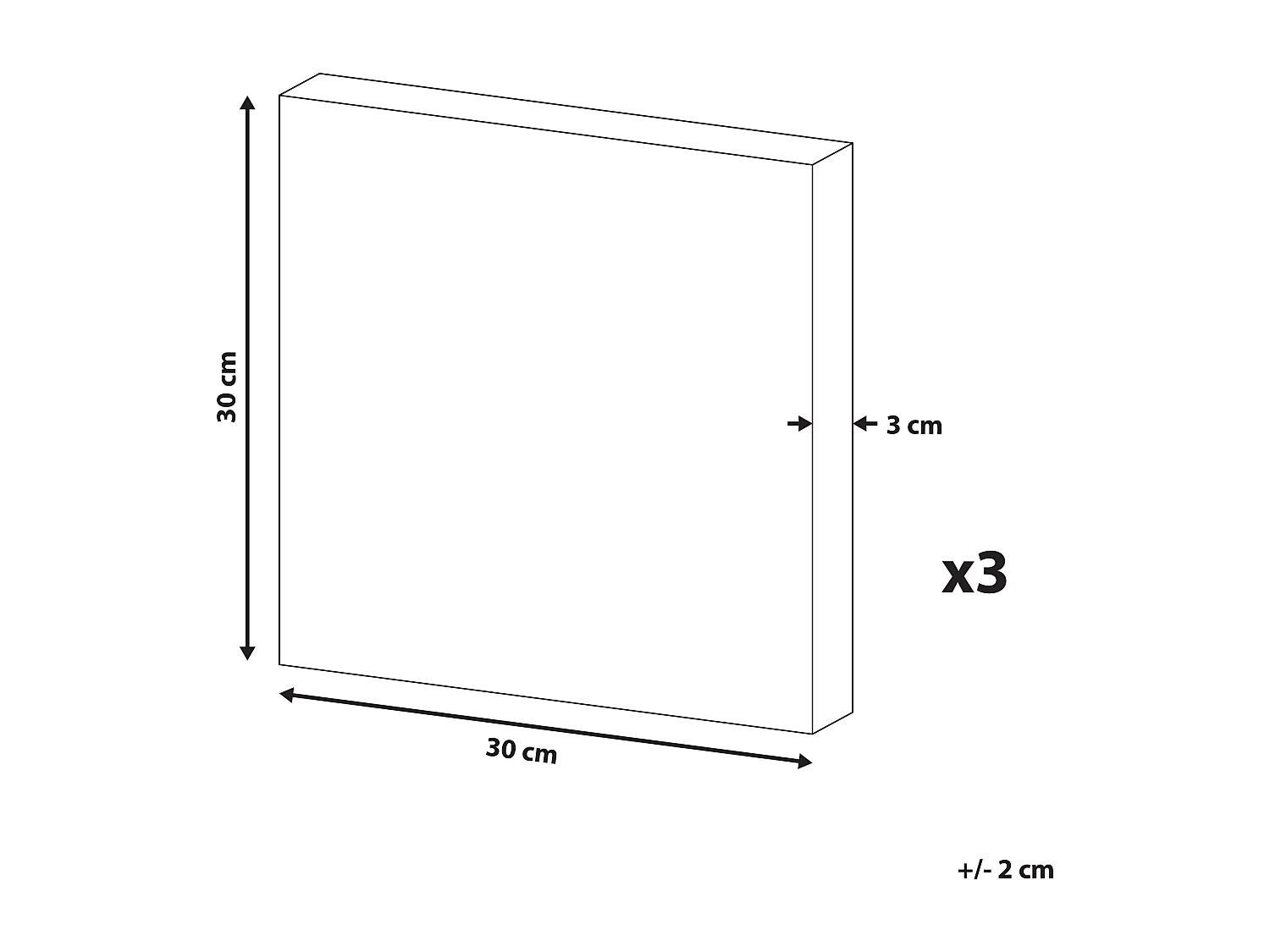 Set van 3 canvassen APESIKA Natuurlijk motief 30 x 30 cm Goud