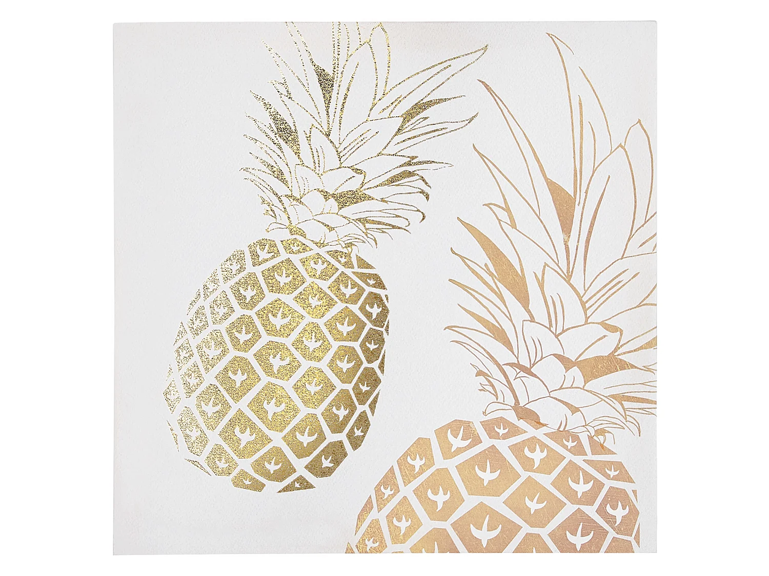 Set van 3 canvassen APESIKA Natuurlijk motief 30 x 30 cm Goud