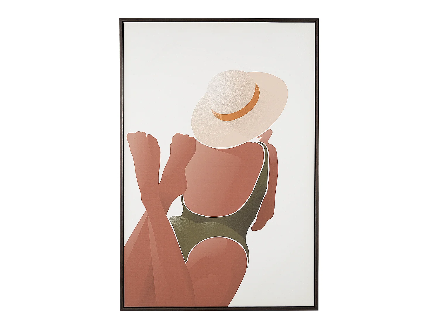 Imprimé sur toile FELTRINA Motif féminin 63 x 99 cm Blanc