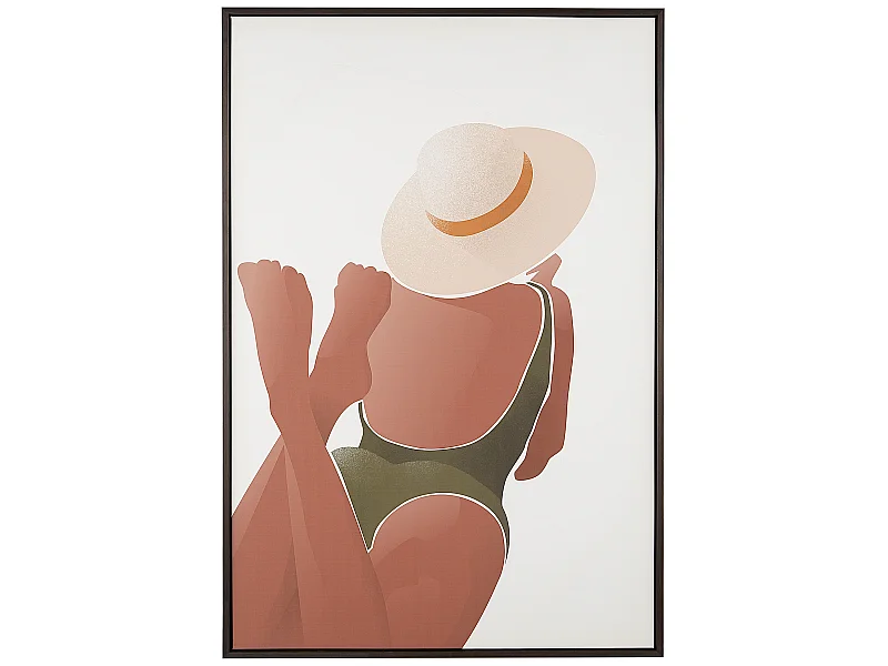 Canvas FELTRINA Frauenmotiv 63 x 99 cm Weiss