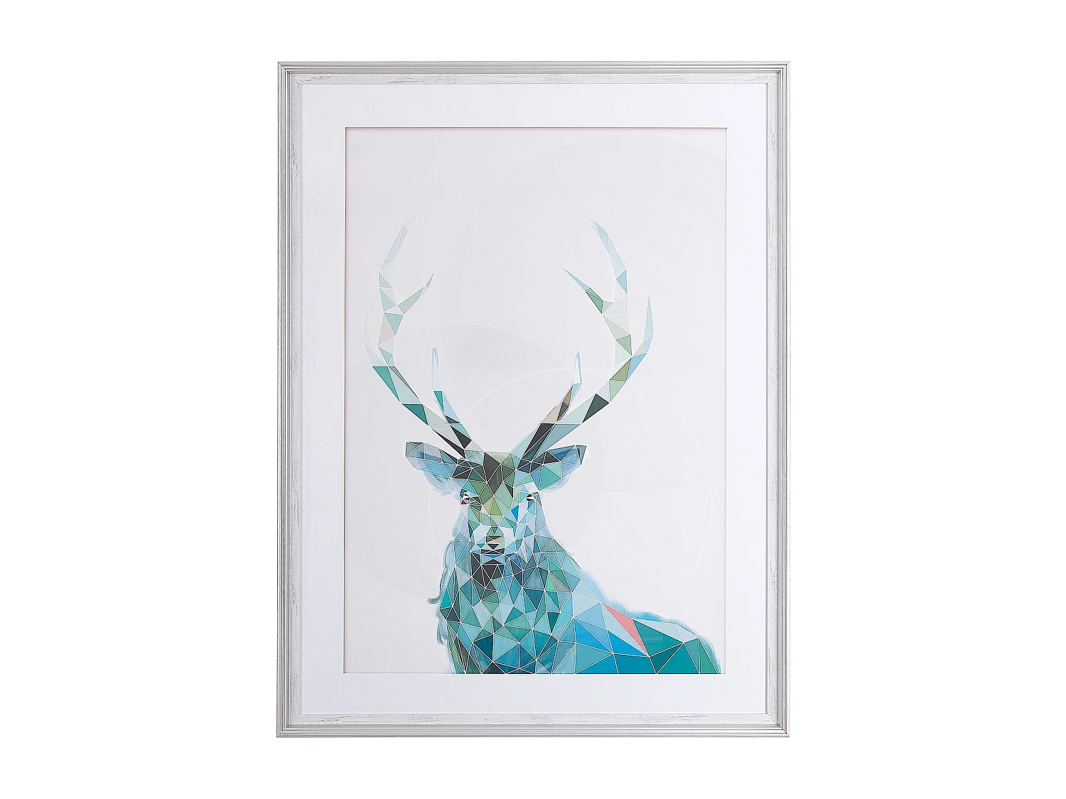 Stampa da parete Incorniciata KAYES Motivo animale 60 x 80 cm Blu