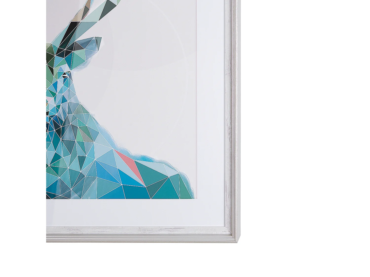 Stampa da parete Incorniciata KAYES Motivo animale 60 x 80 cm Blu