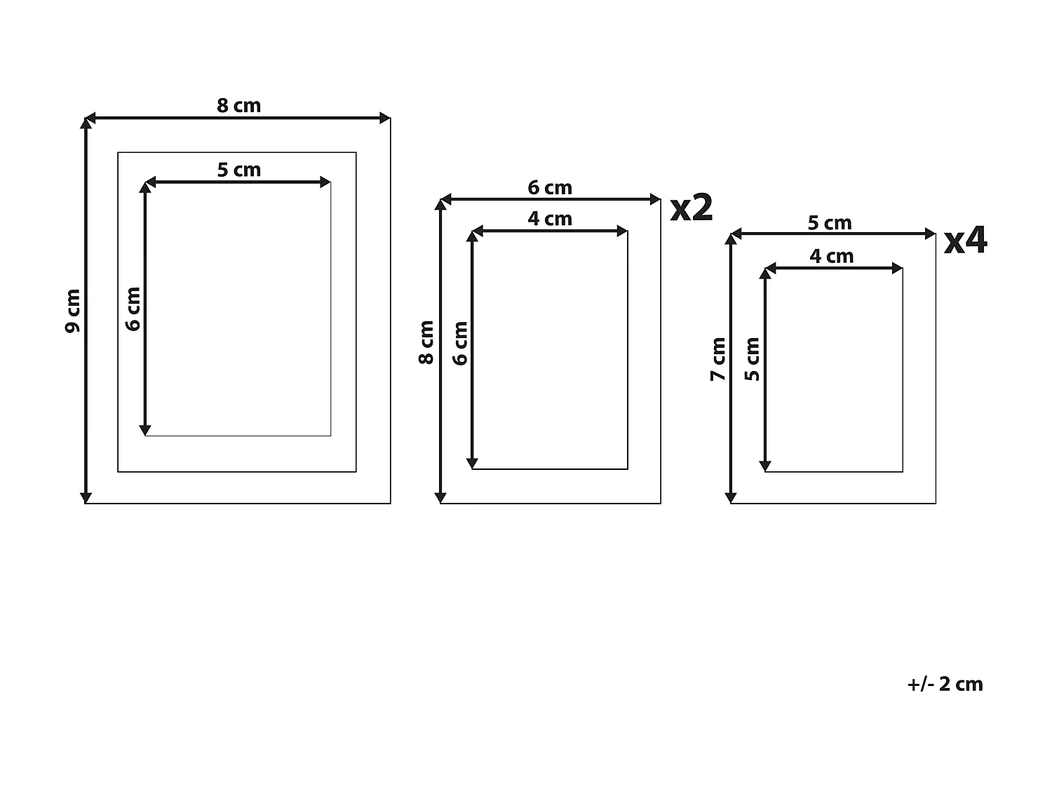 Lot de 7 cadres photo DENKORO Motif urbain Noir