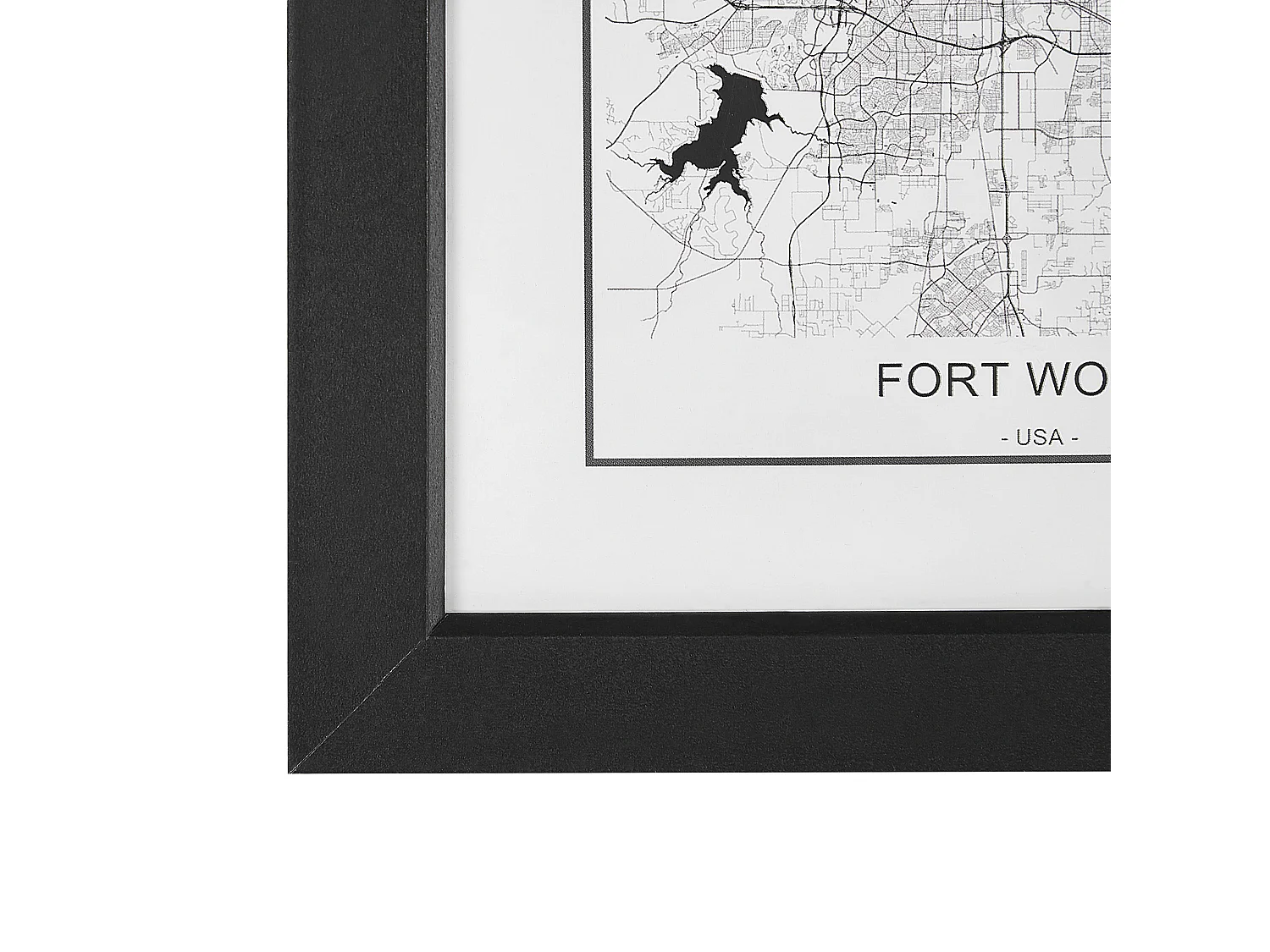 Set of 7 Photo Frames DENKORO Urban Motif Black